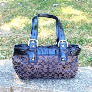 COACH signature canvas shoulder bag